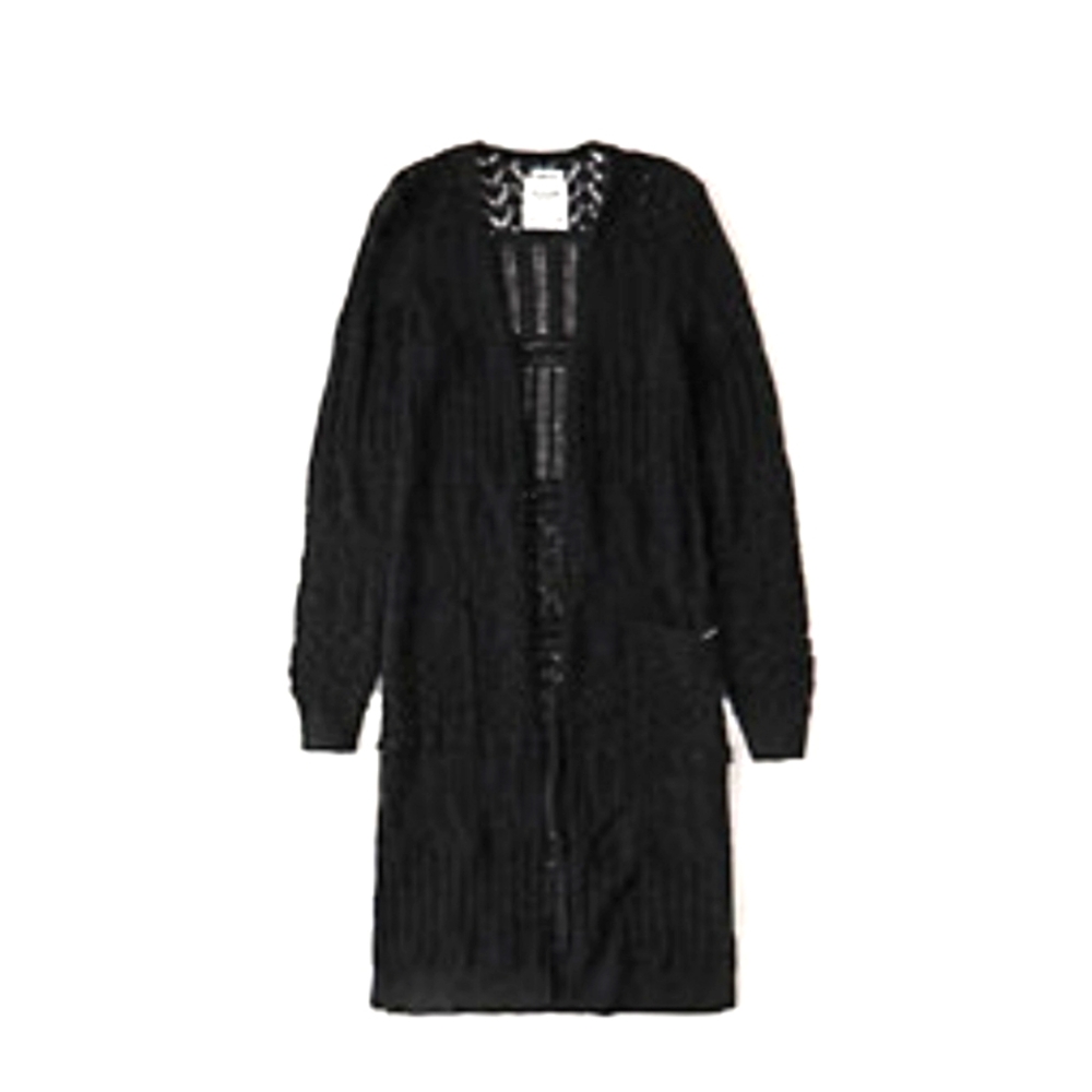 Womens Open Front Duster, Small, Black